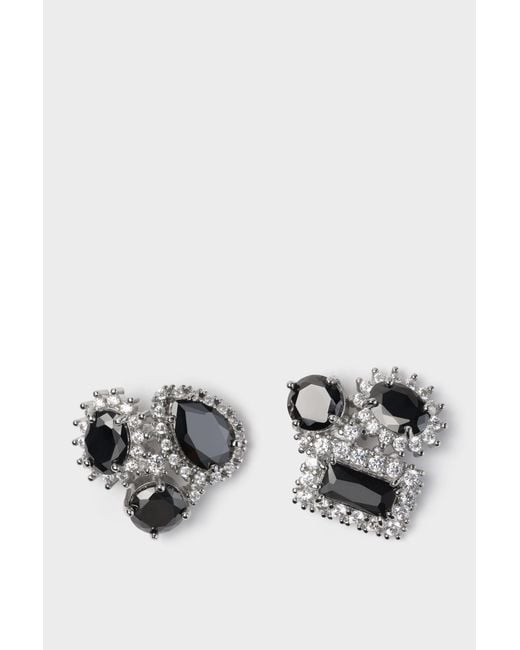 Maison Margiela Black Cluster Stud Earrings