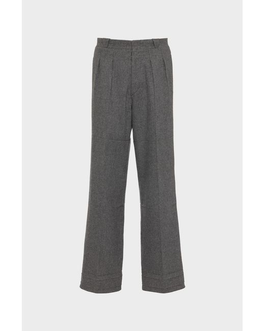 Maison Margiela Gray Wool Trousers for men