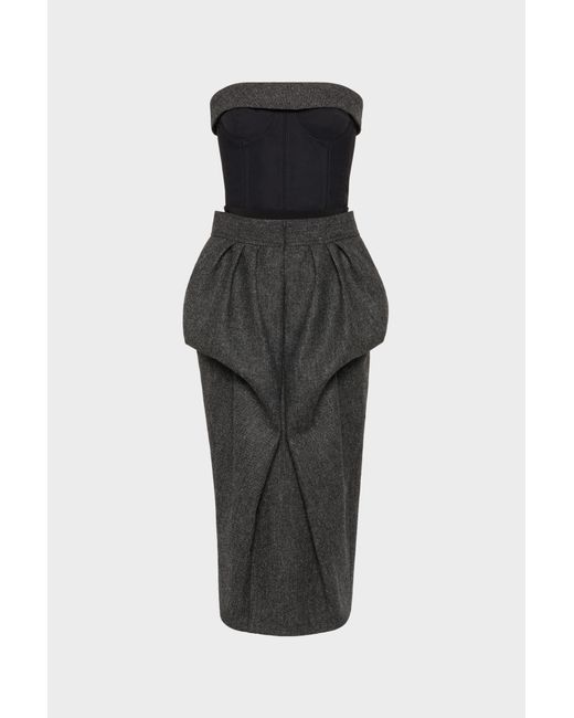 Maison Margiela Black Wool Bustier Dress