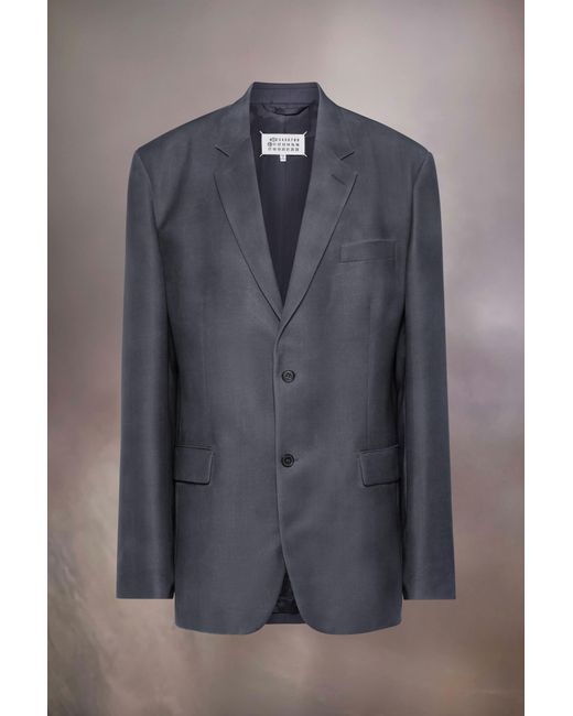 Maison Margiela Blue Anzugjacke Aus Mohair-Wolle, Frau, Größe