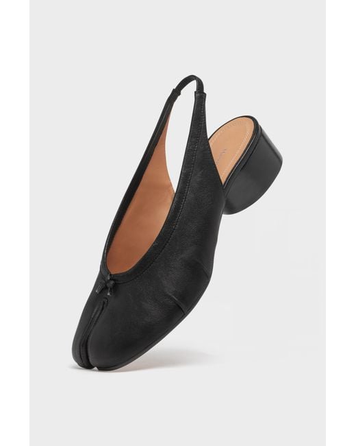Maison Margiela Black Tabi New Ballerina Slingbacks