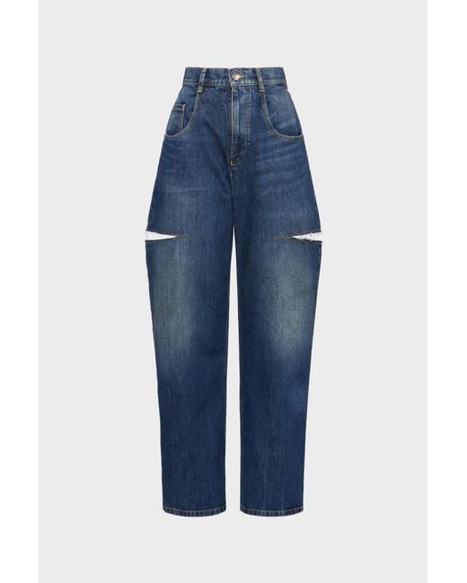 Maison Margiela Blue Cut-Out Jeans