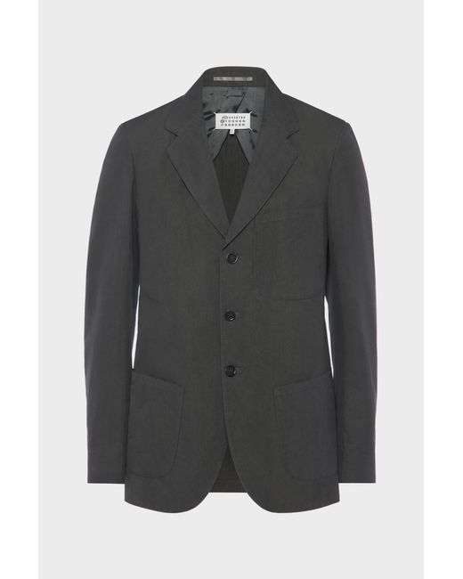 Maison Margiela Gray Cotton Silk Jacket for men