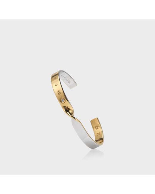Maison Margiela Metallic Bracciale Rigido Numericl Intrecciato
