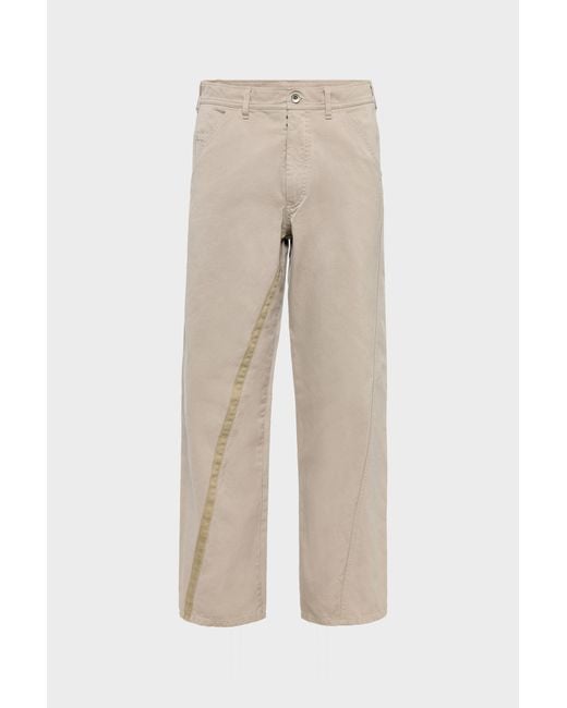 Maison Margiela Natural Cotton Trousers for men