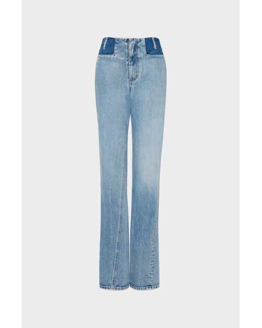 Maison Margiela Blue Two-Tone Denim Trousers