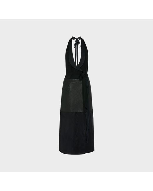 Maison Margiela Black Patchwork Halterneck Dress