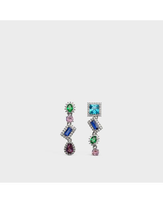 Maison Margiela Blue Cluster Drop Earrings