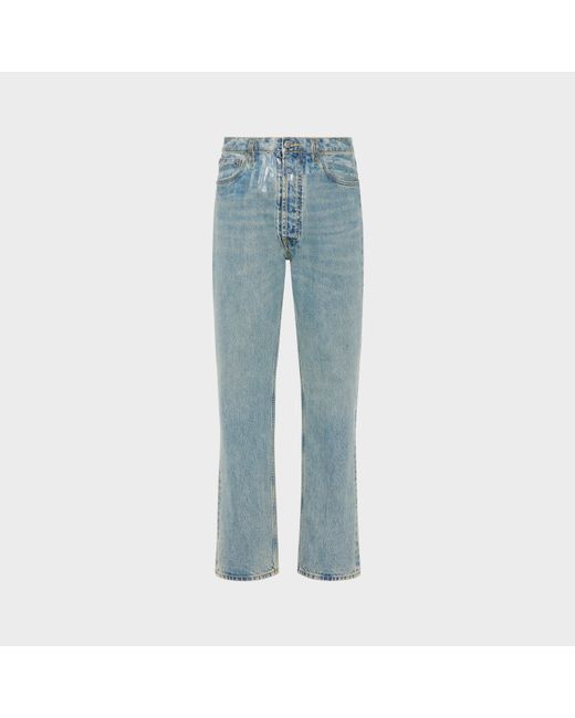 Maison Margiela Blue Taped Straight-Leg Jeans for men