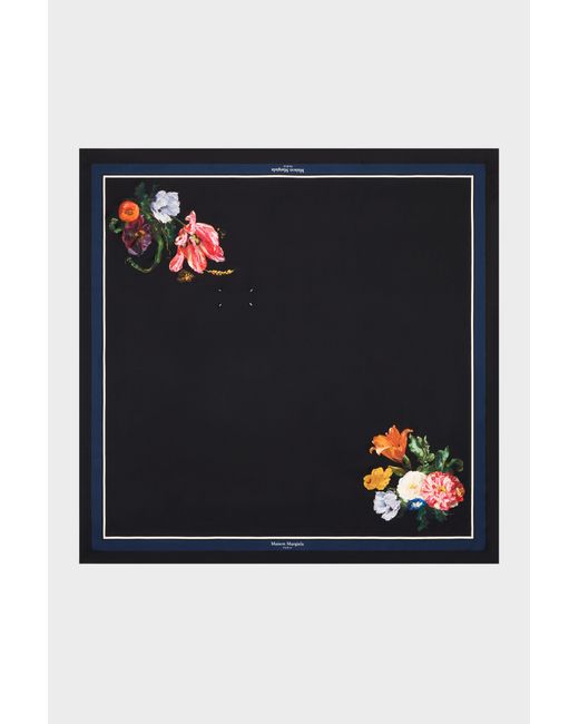 Maison Margiela Blue Silk Scarf