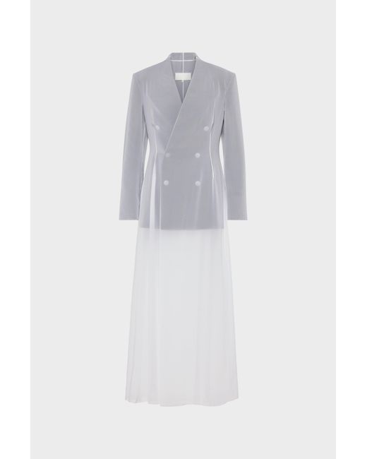 Maison Margiela Blue Covered Tailored Maxi Dress
