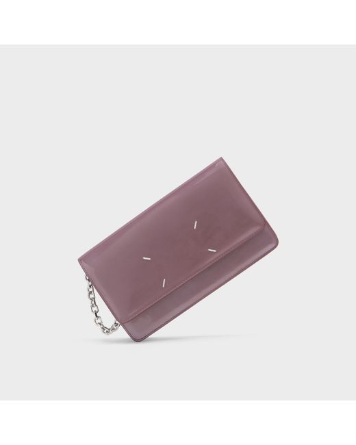 Maison Margiela Purple Four Stitches Chain Wallet