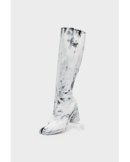 Maison Margiela White Tabi Bianchetto Knee-High Boots