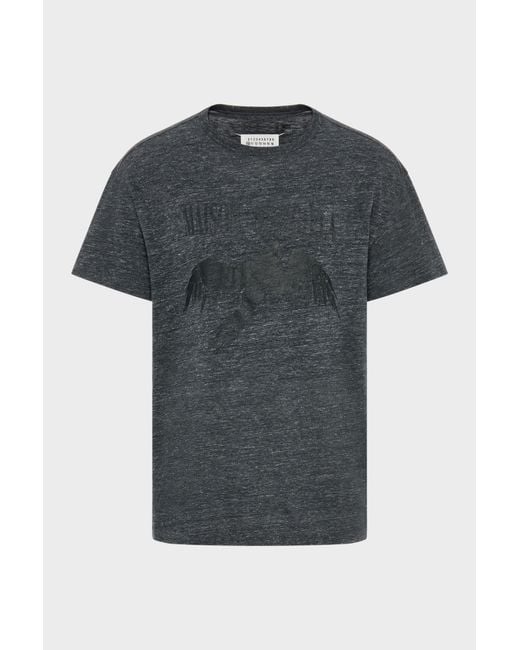 Maison Margiela Black Cotton T-Shirt for men