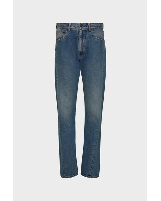 Maison Margiela Blue Turn-Up Jeans for men