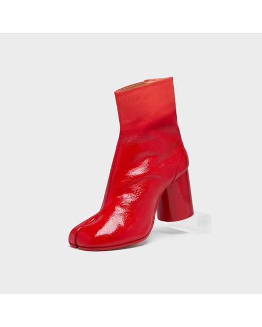 Maison Margiela Red Tabi Ankle Boots
