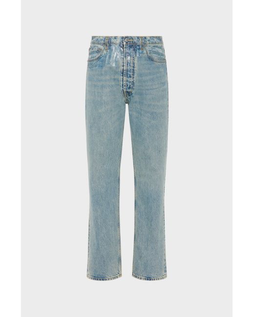 Maison Margiela Blue Taped Straight-Leg Jeans for men