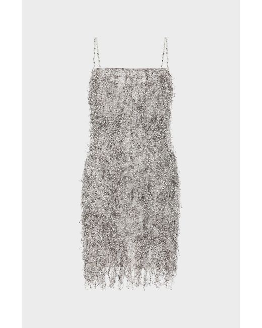 Maison Margiela Gray Dipped Dots Slip Dress