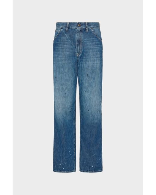 Maison Margiela Blue Treated Denim Jeans
