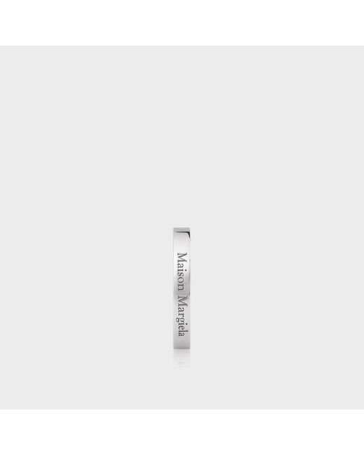 Maison Margiela White Anello Con Logo