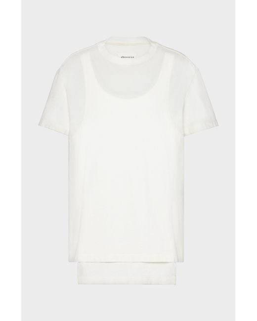 Maison Margiela White Double Layered T-Shirt