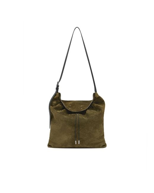 Maison Margiela Metallic Drawstring Hobo Small