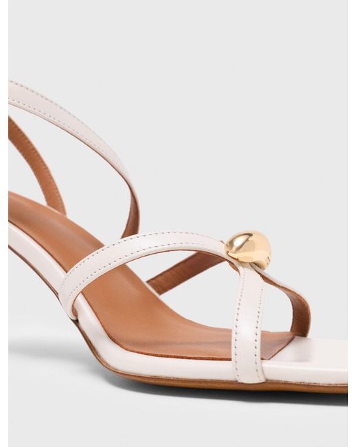Maje Natural Multi-Strap Leather Sandals