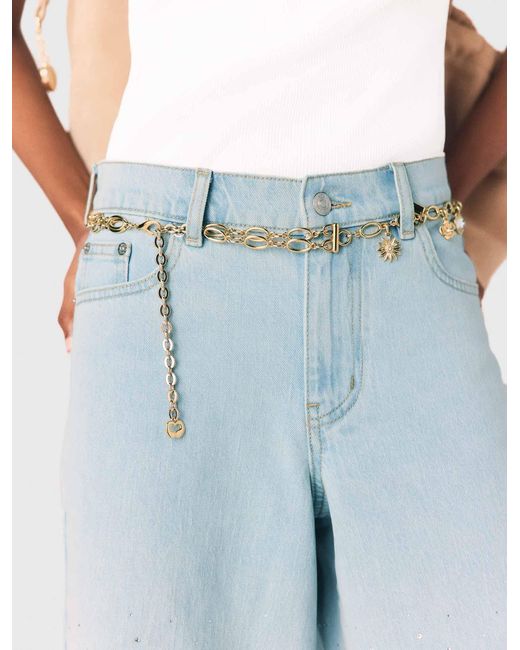 Maje Natural Double Chain Belt With Charms