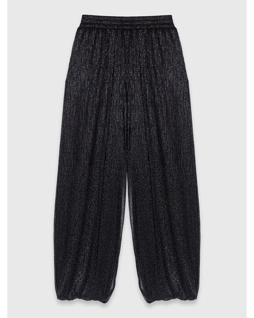 Maje Black Metallic Harem Trousers