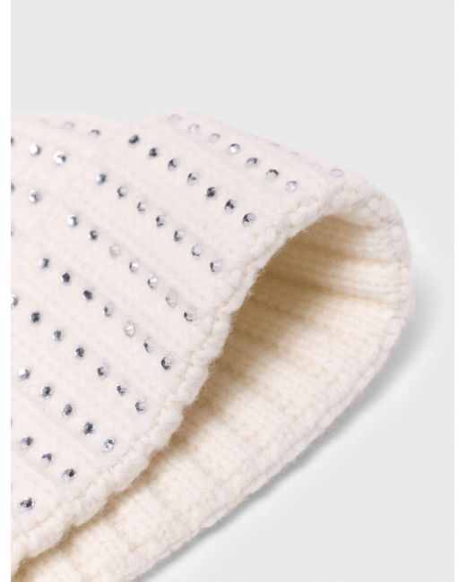 Maje White Wool And Rhinestone Hat
