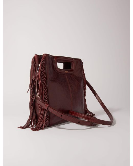 Maje Crackled Leather M Bag in Red Lyst UK