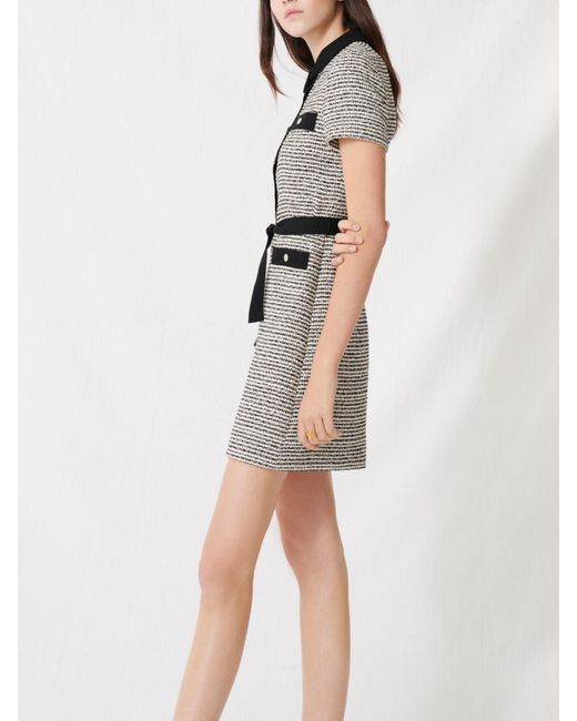 Maje dress black and white outlet