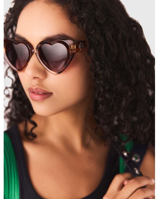 Maje Pink Heart Sunglasses