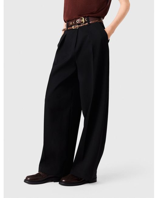 Maje Black Balloon Suit Trousers