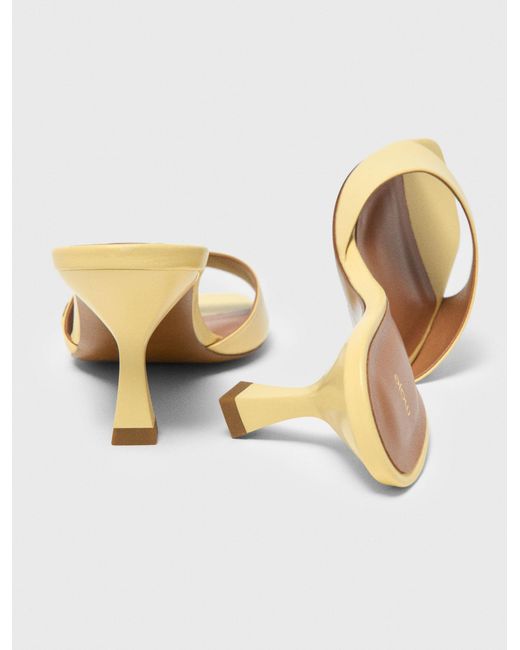 Maje Metallic Leather Mules