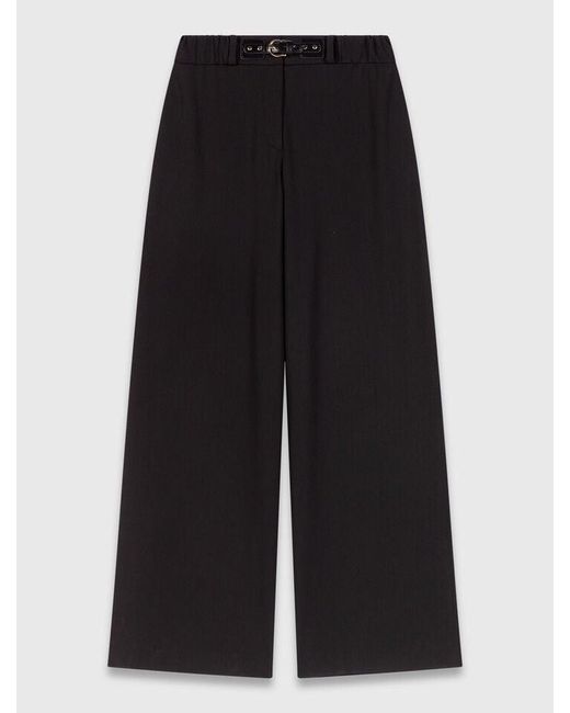 Maje White Wide-Leg Suit Trousers