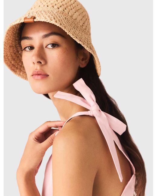 Maje Pink Short Flared Cotton Dress
