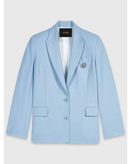 Maje Blue Suit Jacket
