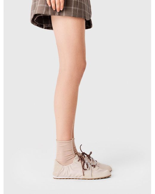 Maje White Multi-Lace Nylon Trainers
