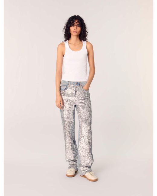 Maje Multicolor Sequinned Jeans