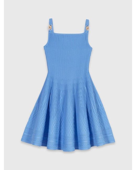 Maje Blue Short Knit Dress