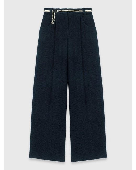 Maje Blue Tweed Trousers