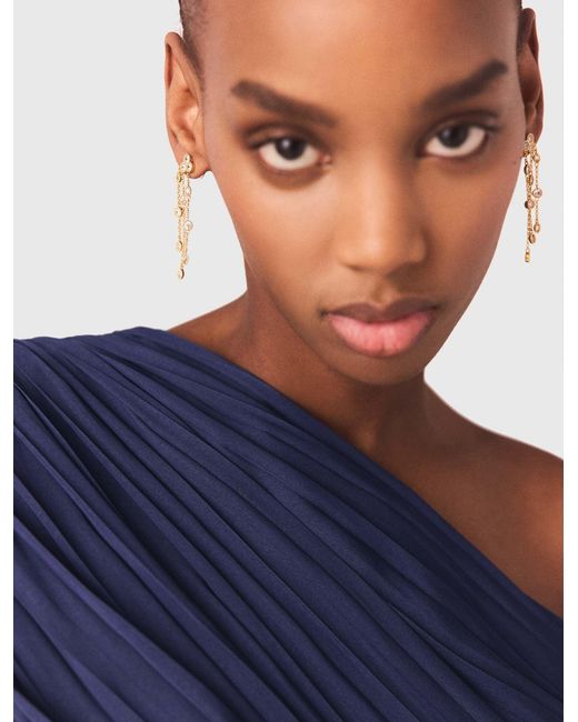 Maje Natural Woman's Zirconium Oxide Jewellery: Gold-plated Recycled Brass Earrings For Spring/summer, One Size, In Color Gold / Yellow