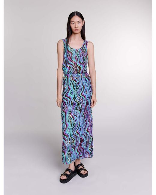 Multi coloured 2025 sequin maxi skirt