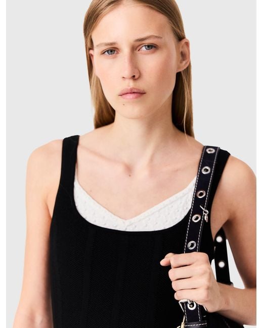 Maje Black Short 2-In-1 Effect Dress