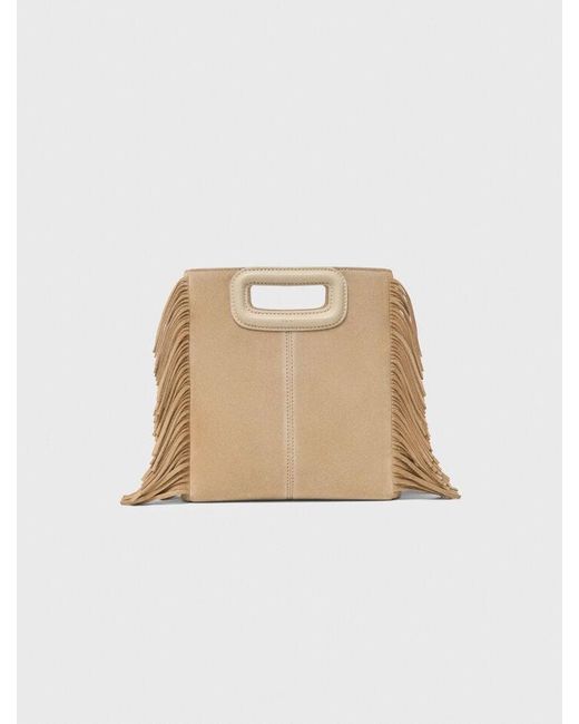 Maje Natural Suede M Bag