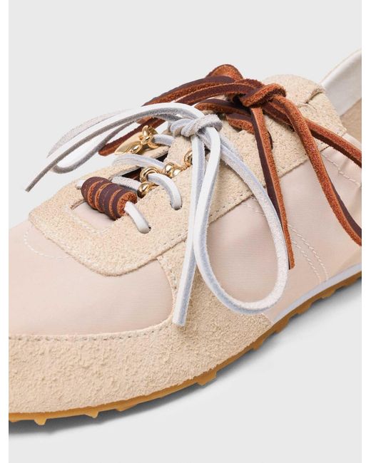 Maje White Multi-Lace Nylon Trainers