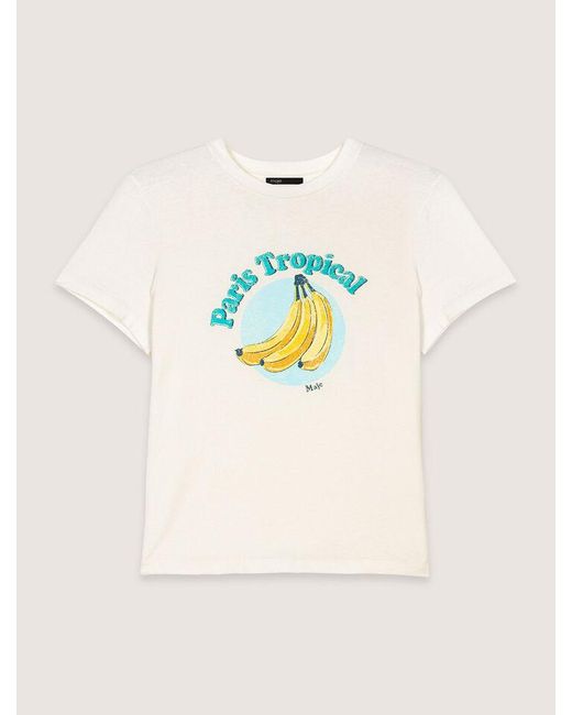 Maje Natural Gemustertes T-Shirt
