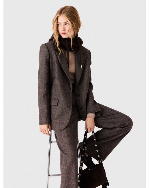 Maje White Belted Suit Jacket