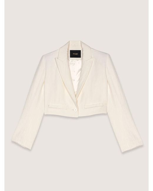 Maje Natural Short Suit Jacket